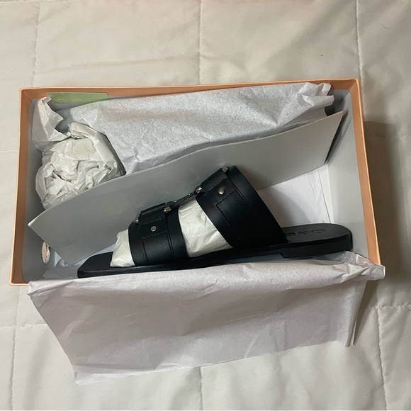 Caverly Cass Slide Sandal Black Leather - Picture 6 of 9